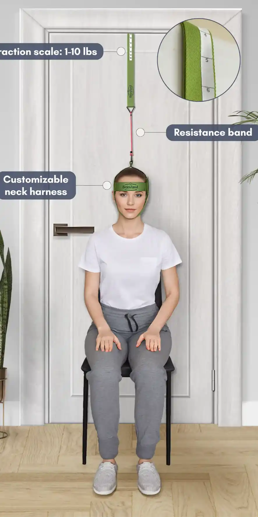 Bejoyland Neck Trainer & Stretcher for 3-in-1 Neck Training